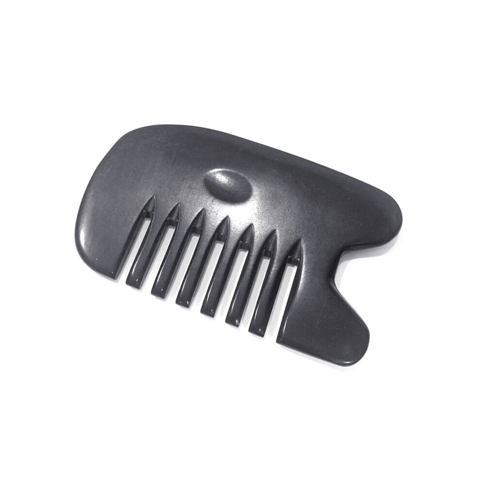 Dechoicelife Black (A-6 Tooth Comb) Water Buffalos Horn Gua Sha Massage Tool For Scraping For Facial And Body 28Ed