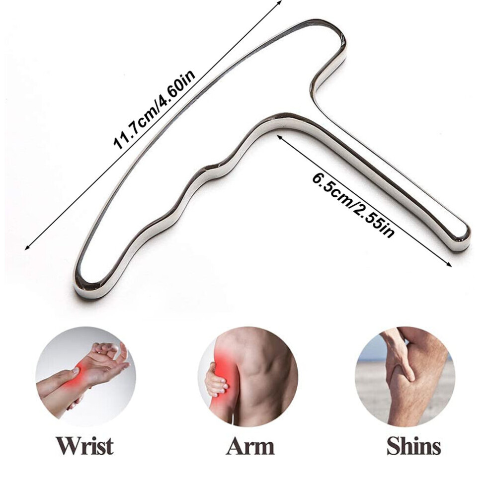 Dechoicelife (A-Type 1) Stainless Steel Trigger Point Massage Tool-Deep Tissue Reflexology Acupressure Massage Tools For Myofascial Release Relief Pain