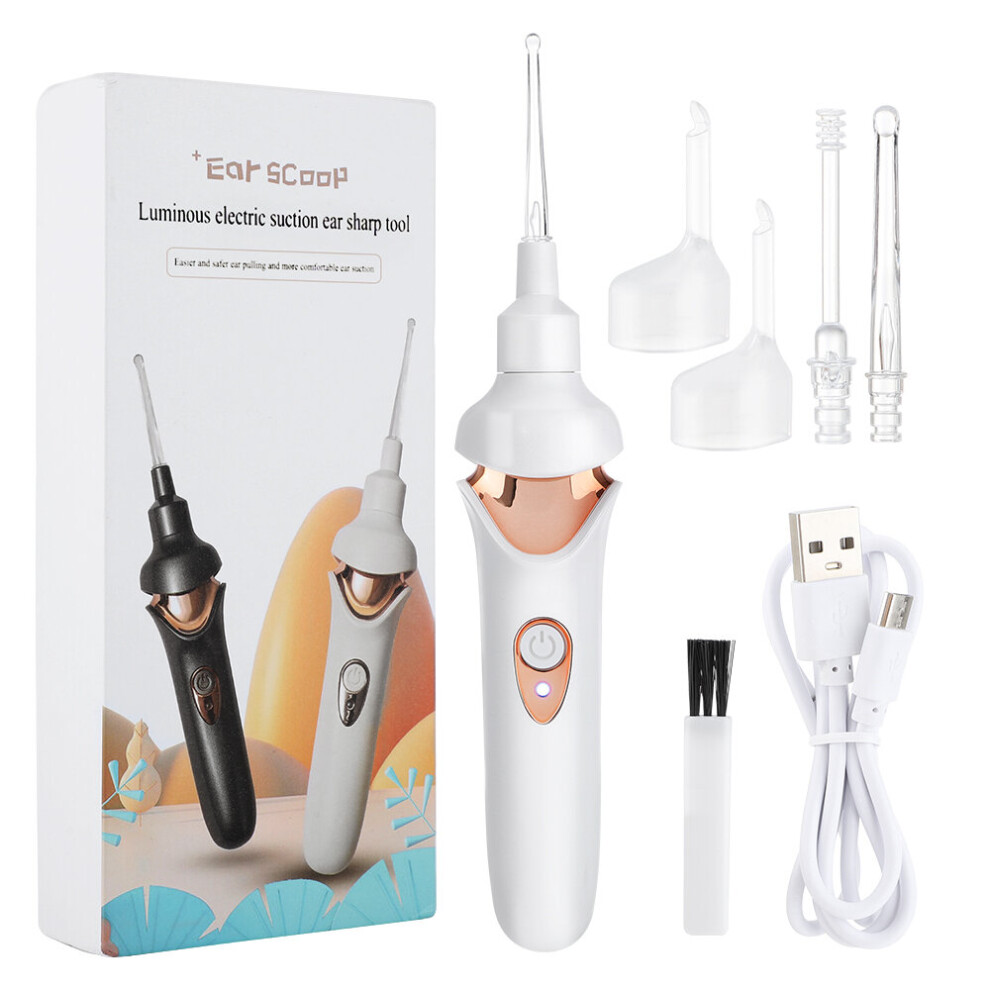Dechoicelife White/Light (A-) Electric Luminous Ear Pick Visual Electric Ear Suction Device Rechargeable Led Ear Picking Artifact Tools For Kid Adult