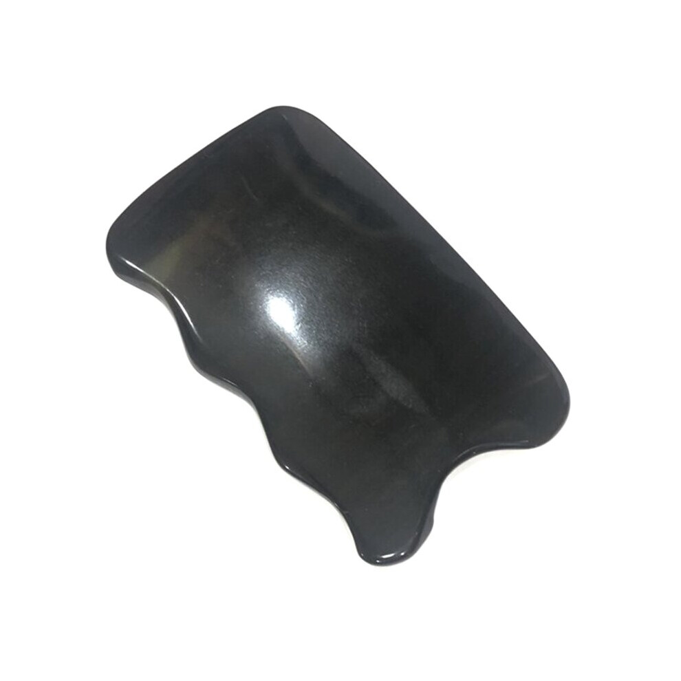 Dechoicelife Black (A-Wave) Water Buffalos Horn Gua Sha Massage Tool For Scraping For Facial And Body 28Ed