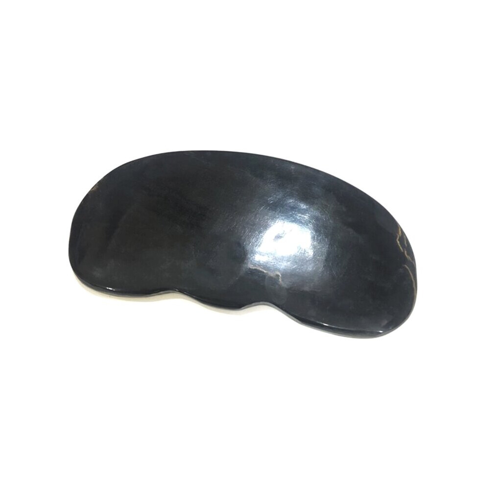 Dechoicelife Black (A-Double Heart) Water Buffalos Horn Gua Sha Massage Tool For Scraping For Facial And Body 28Ed