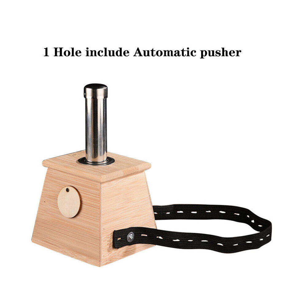 Dechoicelife (A-1 Hole With Pusher) Moxibustion Box Nature Bamboo Burner Warm Acupuntura Massage Therapy Moxa Stick Body Acupoint Massager Health Care Relieve Pain