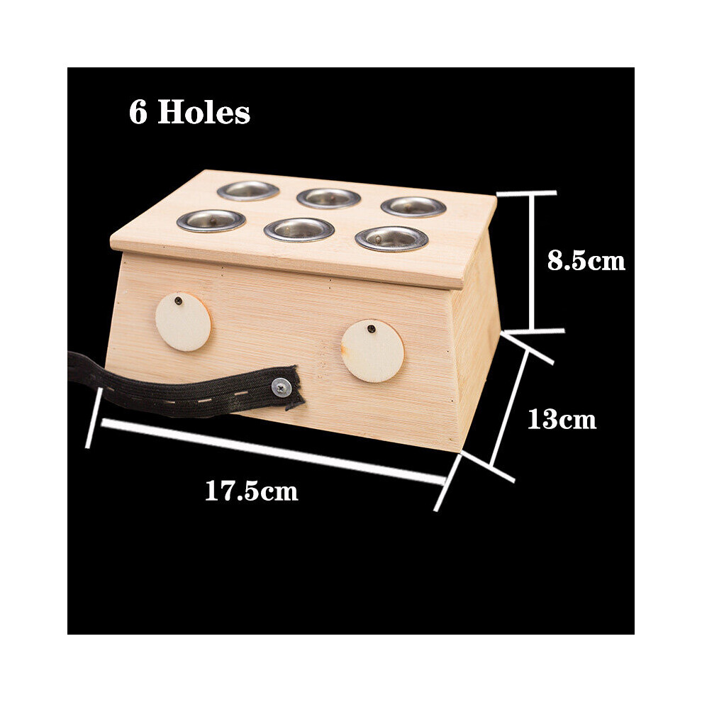 Dechoicelife (A-6 Holes) Moxibustion Box Nature Bamboo Burner Warm Acupuntura Massage Therapy Moxa Stick Body Acupoint Massager Health Care Relieve Pain