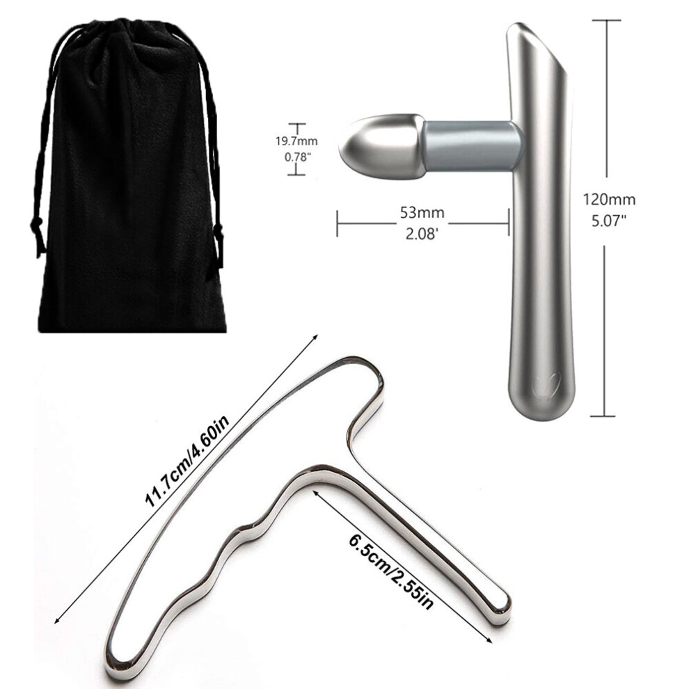 Dechoicelife (A-Type 3) Stainless Steel Trigger Point Massage Tool-Deep Tissue Reflexology Acupressure Massage Tools For Myofascial Release Relief Pain