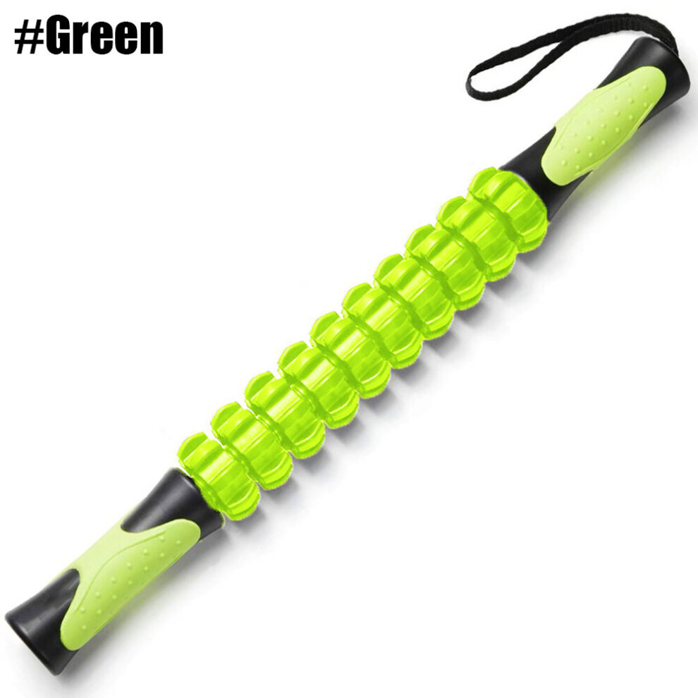Dechoicelife Green (A-) Muscle Roller Massage Stick For Athletes,Deep Tissue Body Massage Tools,Back Leg Massager For Sore Muscle Pain Relief Recovery