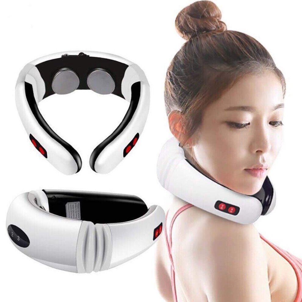 Dechoicelife Electric Shock Pulse Multi-Frequency Neck Massage Instrument Physiotherapy Cervical Magnetic Therapy To Relief Neck Pain