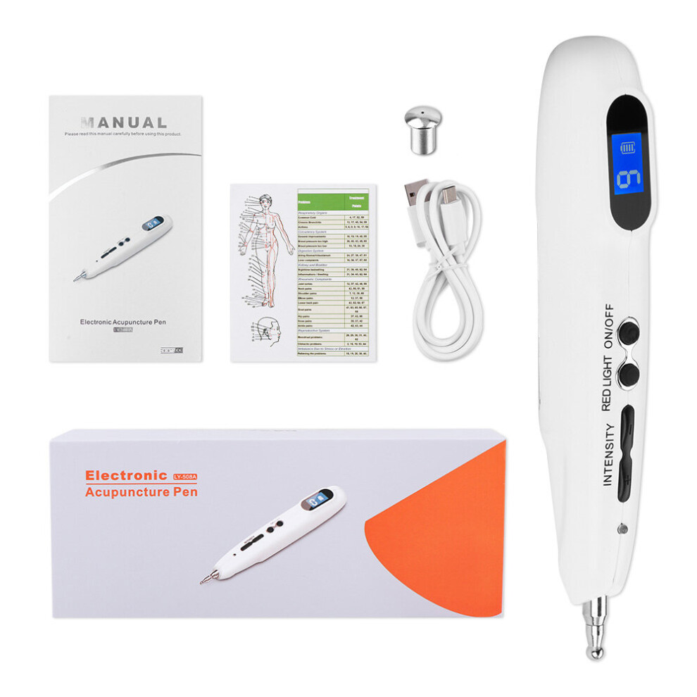 Dechoicelife (A-Type 3) Electronic Acupuncture Pen Tens Massage Pen Usb Rechargeable Electric Acupuncture Pen Massager Meridian Energy Body Back Massage