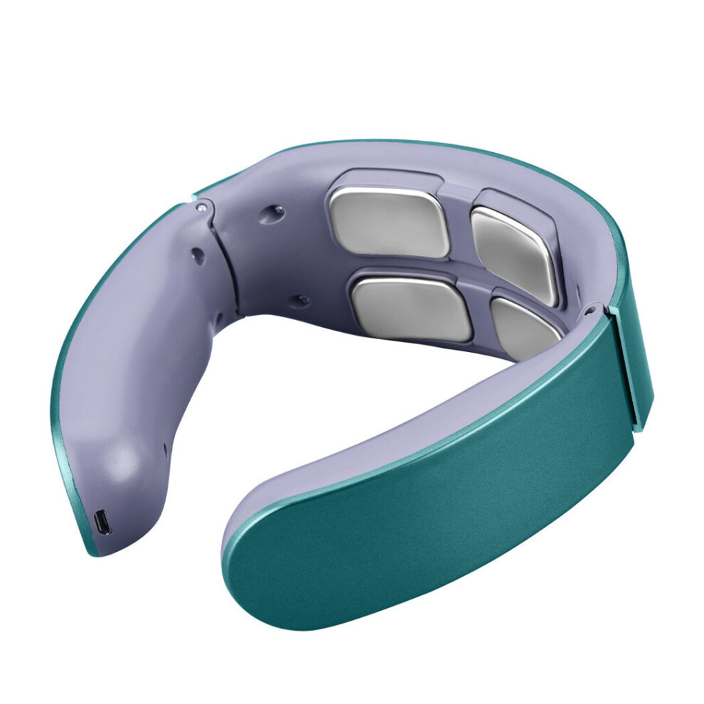 Dechoicelife (A-L) Ckeyin Smart Electric Pulse Neck Massager 6Mode 9Gears Rechargeable Tens Wireless Heat Cervical Vertebra Relax Pain Relief Tool