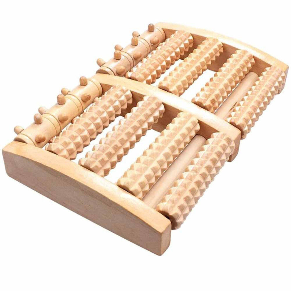 Dechoicelife Wooden Foot Massager Roller,Dual Foot Massage Roller For Relief Tired Feet Pain Plantar Fasciitis,Massage Tools For Women Men