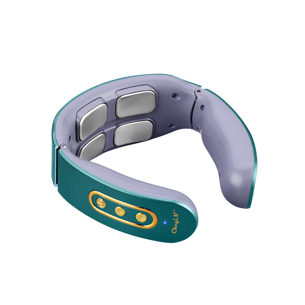 Dechoicelife (A-Am268l) Ckeyin Smart Electric Pulse Neck Massager 6Mode 9Gears Rechargeable Tens Wireless Heat Cervical Vertebra Relax Pain Relief Tool