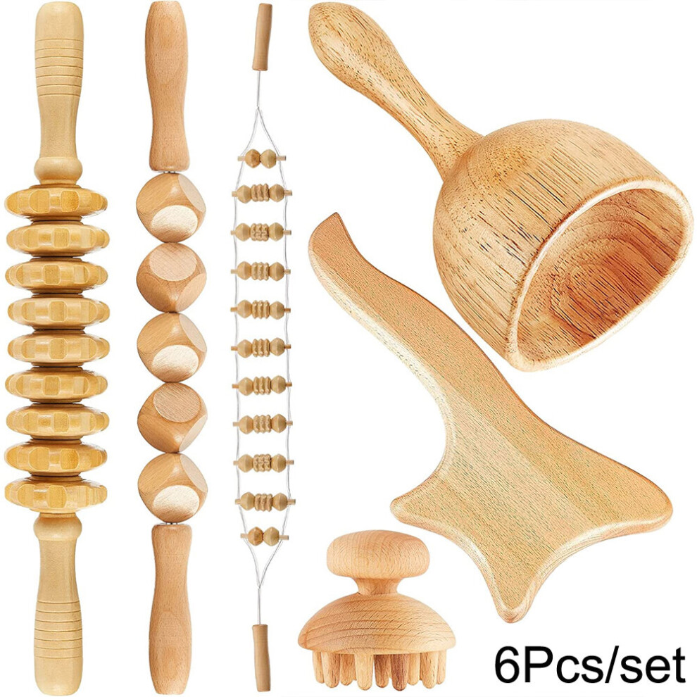 Dechoicelife (A-Style2) Wood Therapy Massage Tools For Body Sculpting, Maderoterapia Kit For Lymphatic Drainage,Anti-Cellulite.wood Massager Roller Rpoe