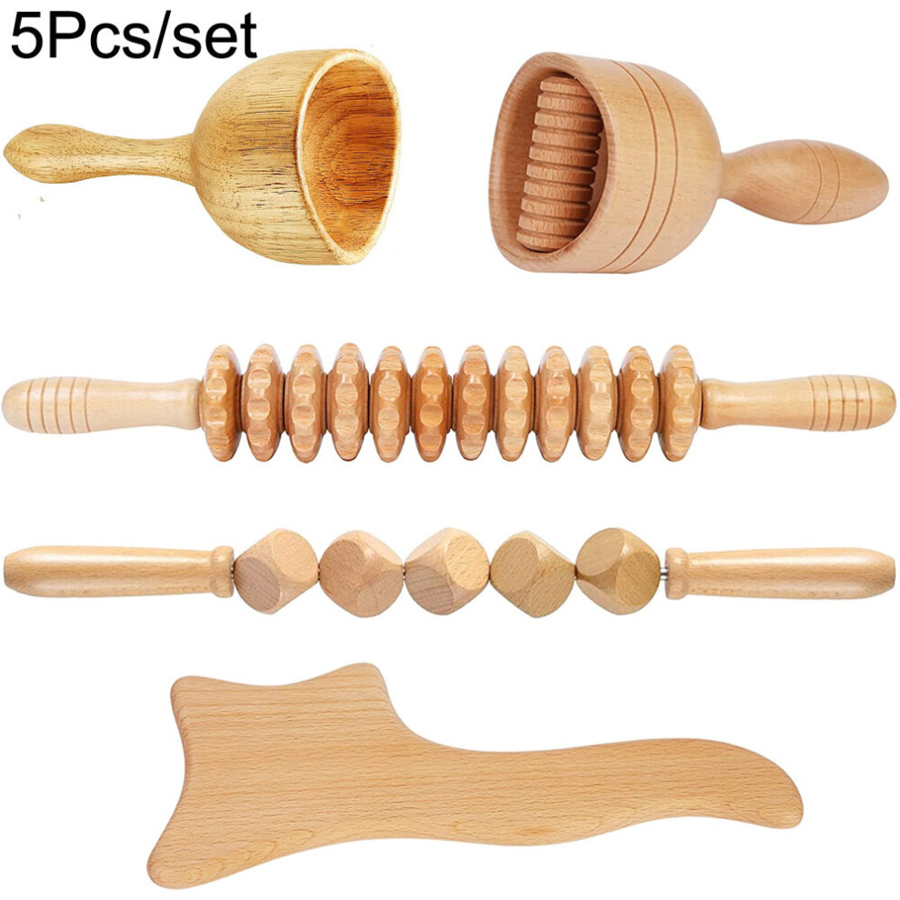 Dechoicelife (A-Style4) Wood Therapy Massage Tools For Body Sculpting, Maderoterapia Kit For Lymphatic Drainage,Anti-Cellulite.wood Massager Roller Rpoe