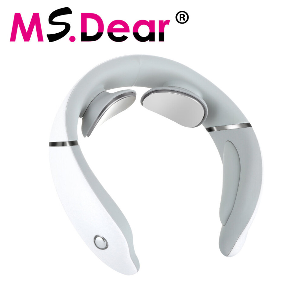 Dechoicelife Neck Massager Remote Control Hot Compress Electric Pulse Smart Neck Massager Cervical Pain Relief Electric Neck Massager