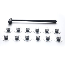 (a-Auburn) Medical Plum Blossom Needle Skin Needle Cupping Acupuncture Treatment With 12 Replace Head Seven Star Blood Needle Blood Needle