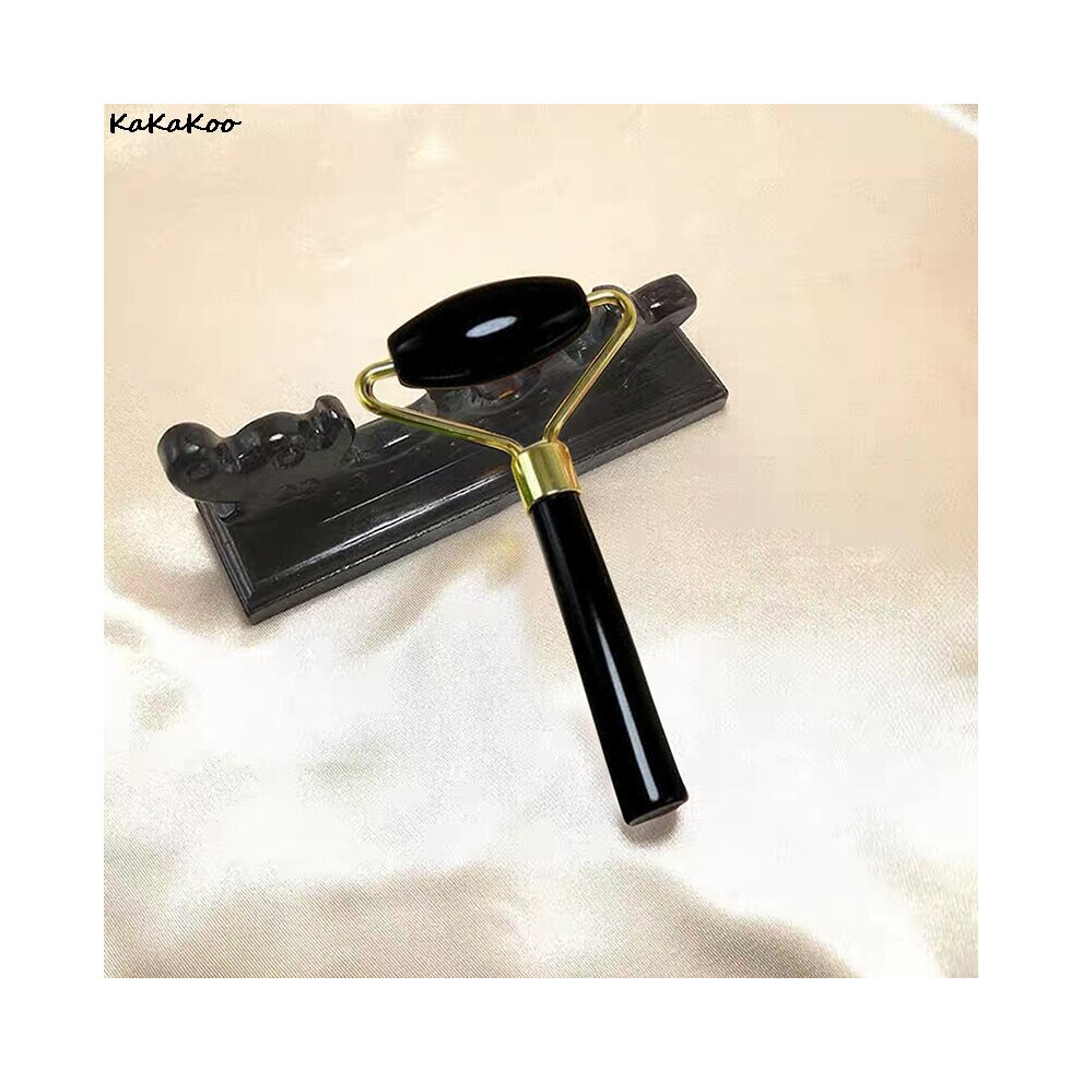 Dechoicelife (A-A) Crystal Face Lift Massager Crystal Roller Facial Massage Relaxation Jade Roller Stone Natural Rose Quartz Beauty Skin Tool