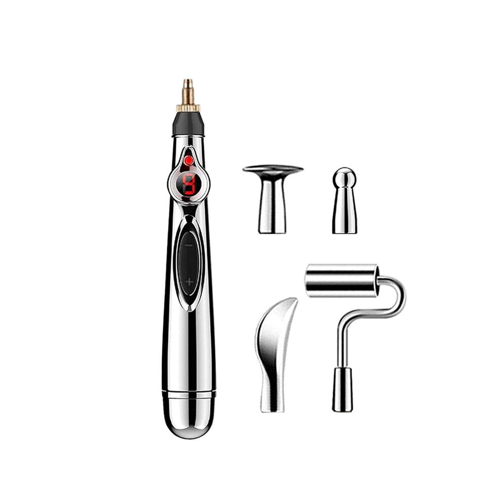 Dechoicelife (A-5 Heads Set) Electronic Acupuncture Pen Pain Relieving Therapy Relaxing Treatment Beauty And Health Massage Tools Metal Therapy Acupuncture