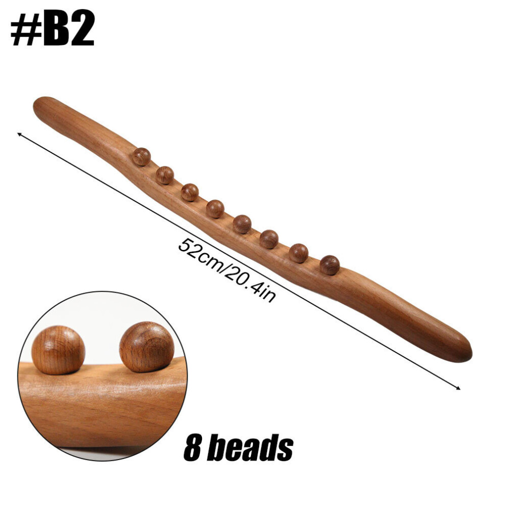 Dechoicelife (A-B2) Lymphatic Drainage Massager Wood Therapy Massage Tools Anti-Cellulite Body Sculpting Wooden Gua Sha Paddle For Muscle Release