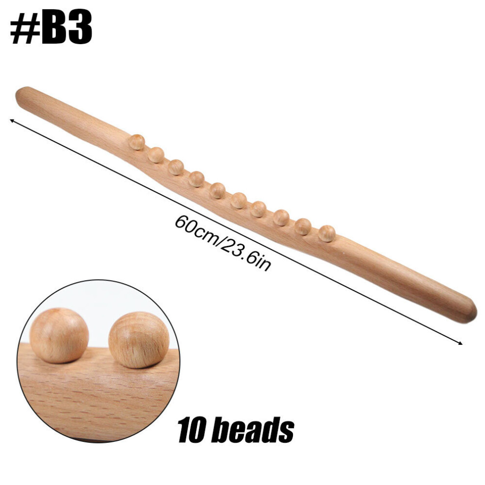 Dechoicelife (A-B3) Lymphatic Drainage Massager Wood Therapy Massage Tools Anti-Cellulite Body Sculpting Wooden Gua Sha Paddle For Muscle Release