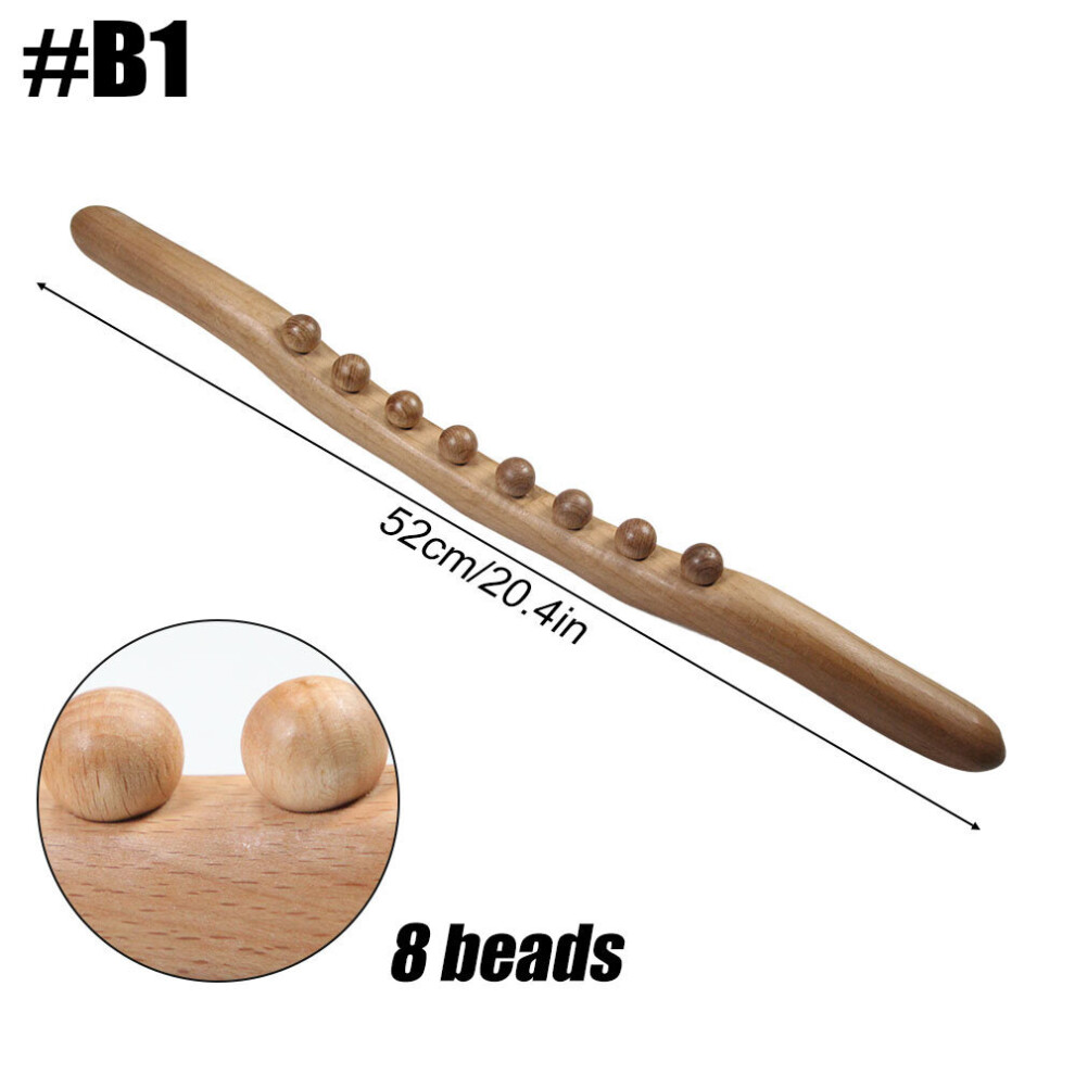 Dechoicelife (A-B1) Lymphatic Drainage Massager Wood Therapy Massage Tools Anti-Cellulite Body Sculpting Wooden Gua Sha Paddle For Muscle Release