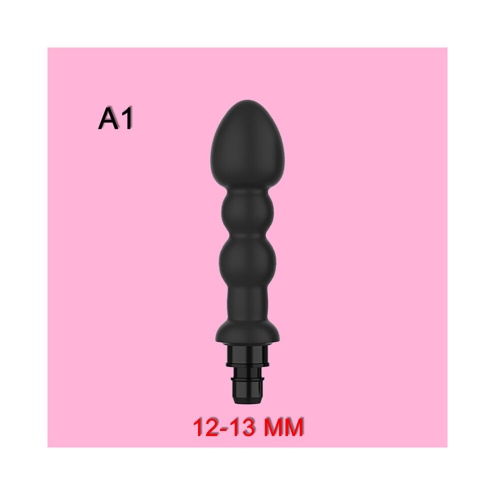 Dechoicelife (A-13Mm-Black-A1) Massage Gun Head Vibrating Fascia Gun Accessories Silicone Head Lengthened Fascia Massage Gun Striking Vibrator