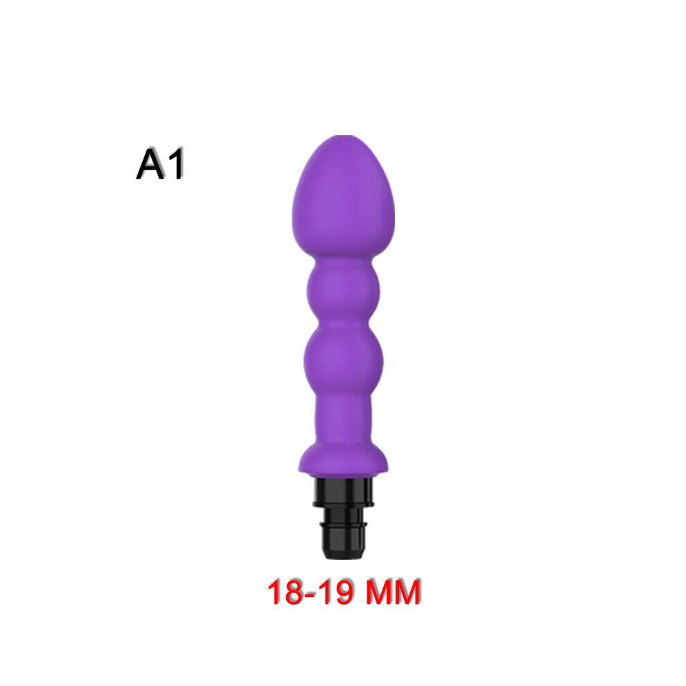 Dechoicelife (A-18Mm-Purple-A1) Massage Gun Head Vibrating Fascia Gun Accessories Silicone Head Lengthened Fascia Massage Gun Striking Vibrator