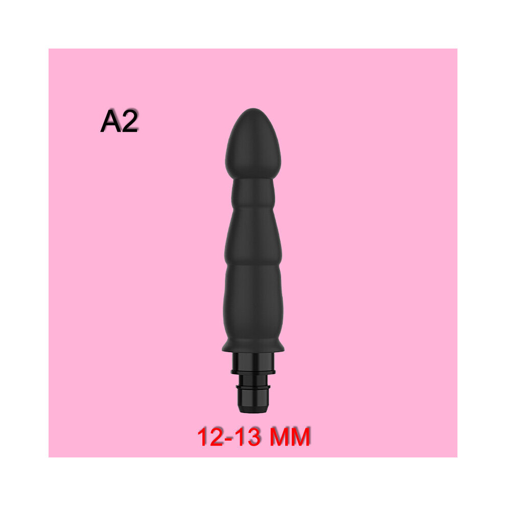 Dechoicelife (A-13Mm-Black-A2) Massage Gun Head Vibrating Fascia Gun Accessories Silicone Head Lengthened Fascia Massage Gun Striking Vibrator