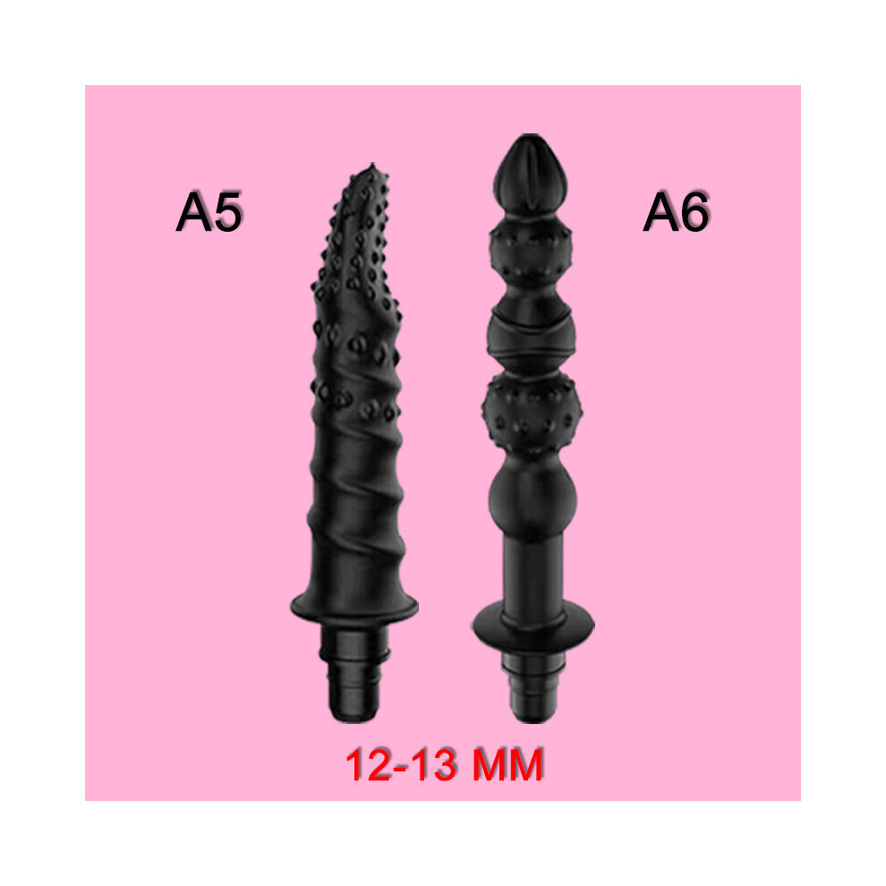 Dechoicelife (A-13Mm-Black-A5a6) Massage Gun Head Vibrating Fascia Gun Accessories Silicone Head Lengthened Fascia Massage Gun Striking Vibrator