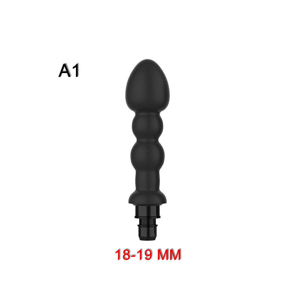 Dechoicelife (A-18Mm-Black-A1) Massage Gun Head Vibrating Fascia Gun Accessories Silicone Head Lengthened Fascia Massage Gun Striking Vibrator