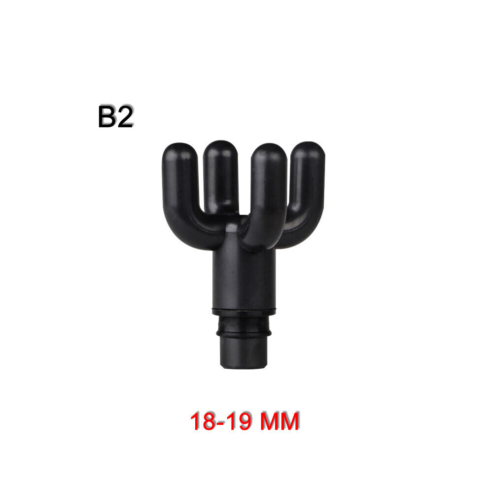 Dechoicelife (A-18Mm-Black-B2) Massage Gun Head Vibrating Fascia Gun Accessories Silicone Head Lengthened Fascia Massage Gun Striking Vibrator