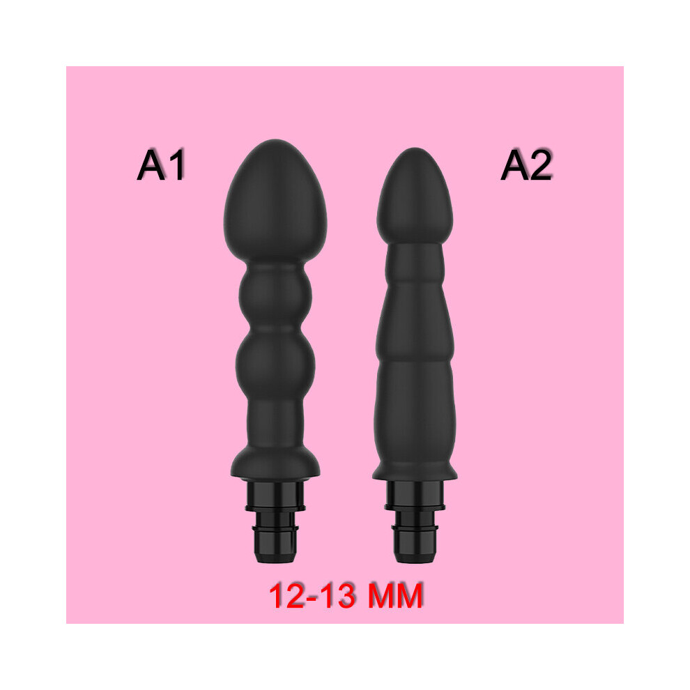 Dechoicelife (A-13Mm-Black-A1a2) Massage Gun Head Vibrating Fascia Gun Accessories Silicone Head Lengthened Fascia Massage Gun Striking Vibrator