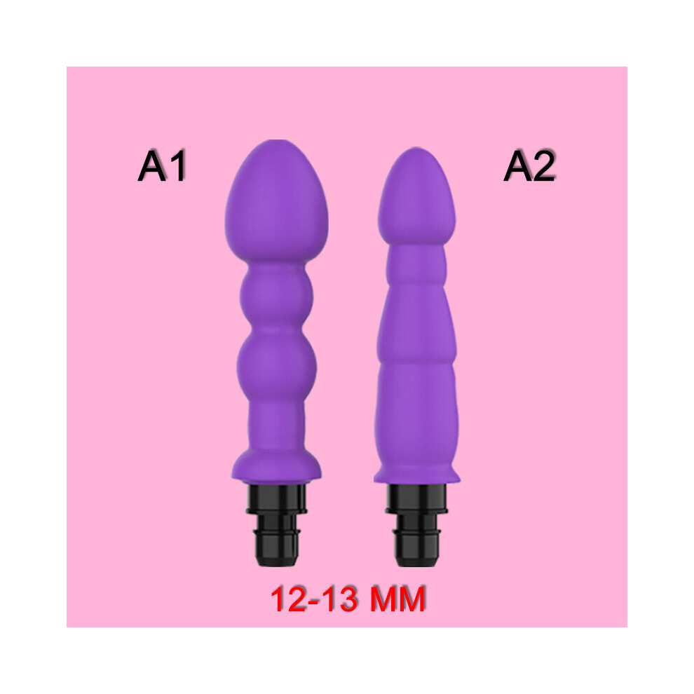 Dechoicelife (A-13Mm-Purple-A1a2) Massage Gun Head Vibrating Fascia Gun Accessories Silicone Head Lengthened Fascia Massage Gun Striking Vibrator