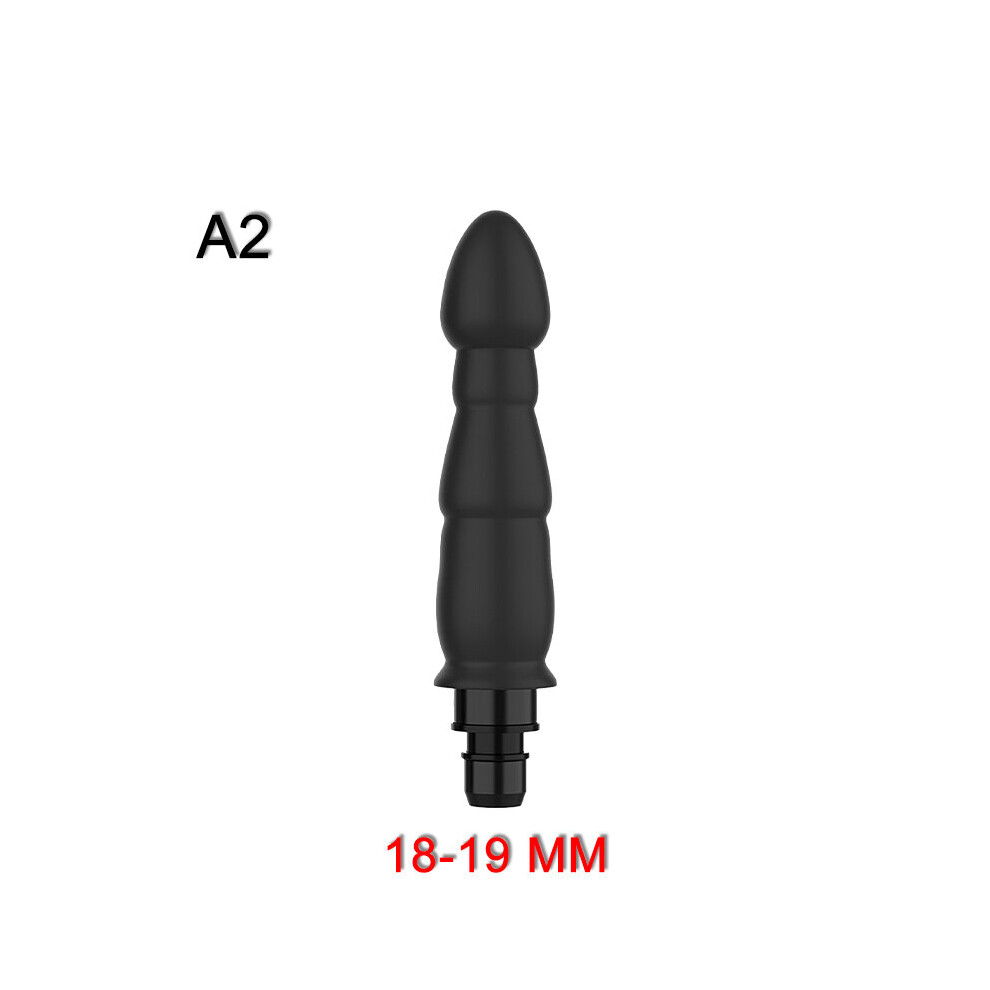 Dechoicelife (A-18Mm-Black-A2) Massage Gun Head Vibrating Fascia Gun Accessories Silicone Head Lengthened Fascia Massage Gun Striking Vibrator