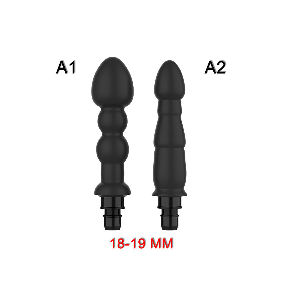 Dechoicelife (A-18Mm-Black-A1a2) Massage Gun Head Vibrating Fascia Gun Accessories Silicone Head Lengthened Fascia Massage Gun Striking Vibrator