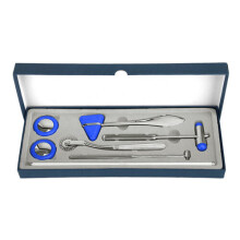 (a-Blue) Medical Neurological Massager Hammer Multifunctional Percussor Diagnostic Reflex Percussion Massage Hammer Nerve Check Tools Set