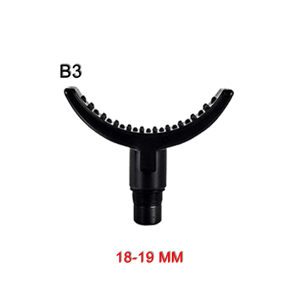 Dechoicelife (A-18Mm-Black-B3) Massage Gun Head Vibrating Fascia Gun Accessories Silicone Head Lengthened Fascia Massage Gun Striking Vibrator