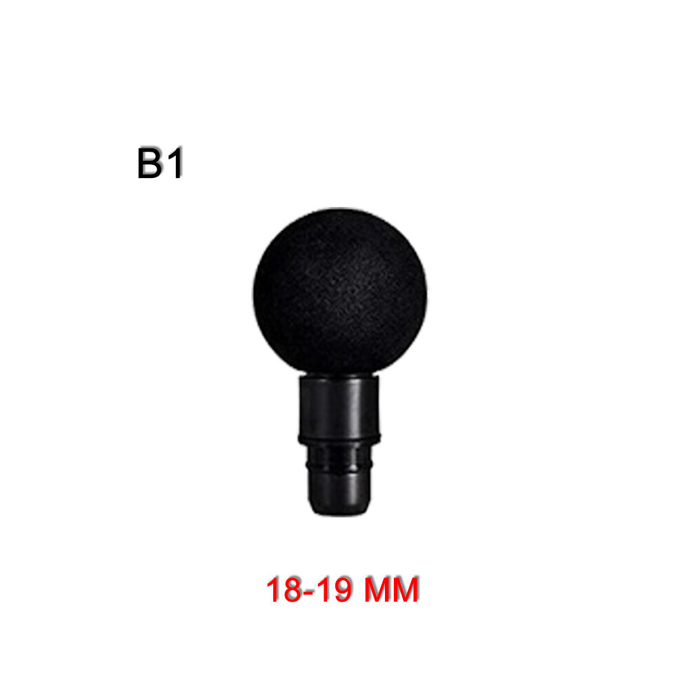 Dechoicelife (A-18Mm-Black-B1) Massage Gun Head Vibrating Fascia Gun Accessories Silicone Head Lengthened Fascia Massage Gun Striking Vibrator