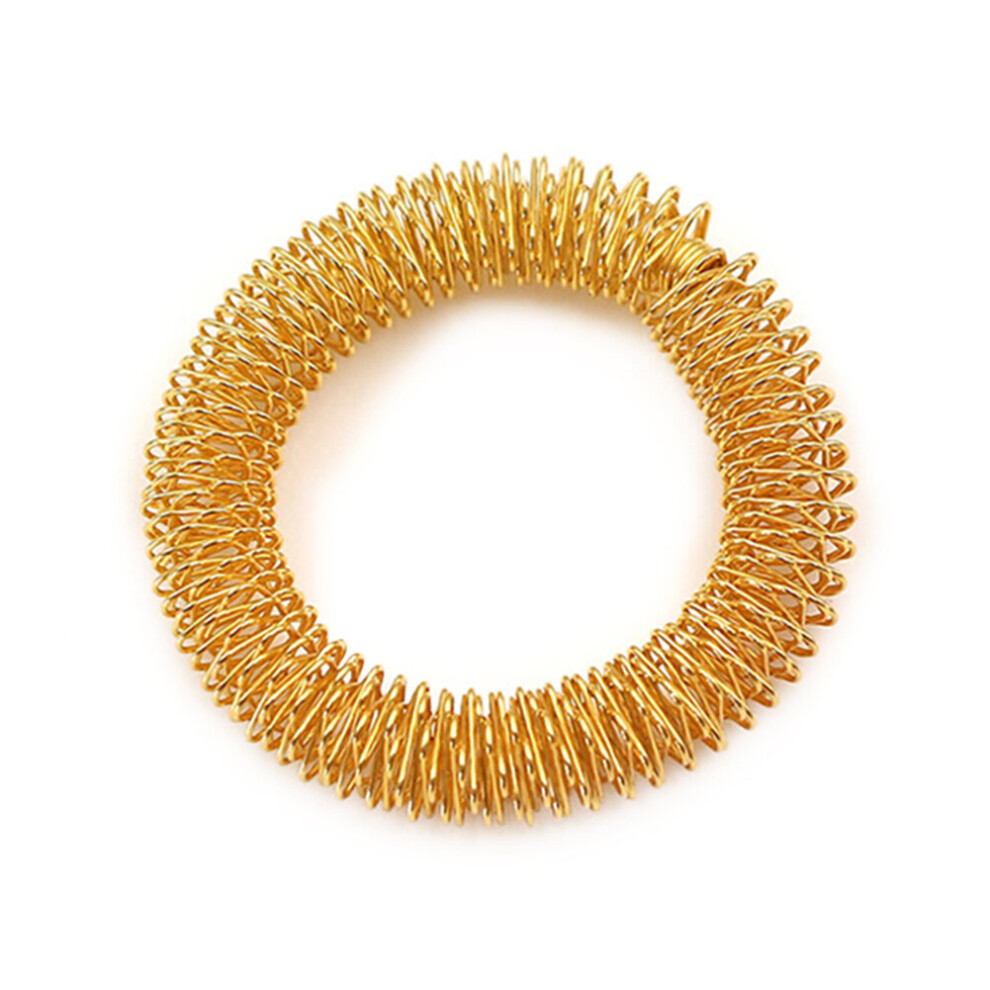 Dechoicelife Gold (A-) Copper Acupuncture Bracelet Elastic Meridian Active Springs Pain Therapy Weight Loss Wristband Blood Circulation For Adults Kids