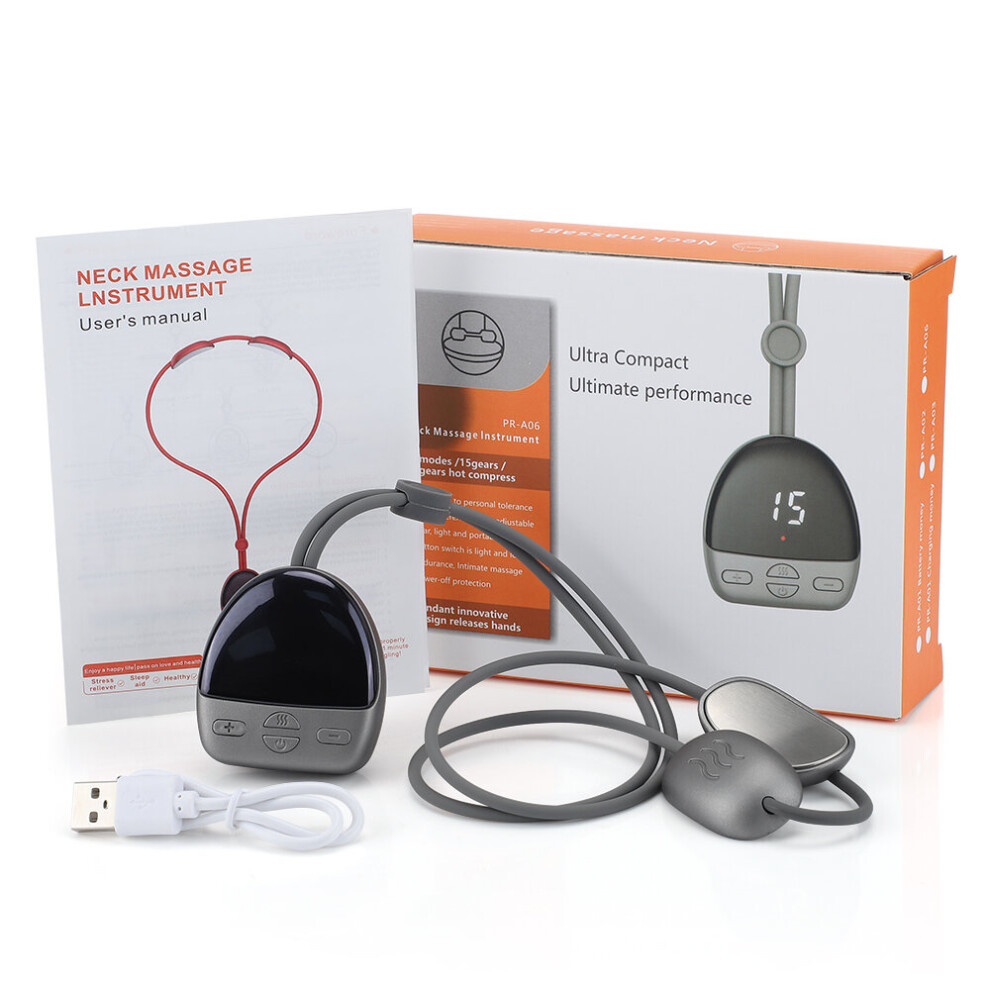 Dechoicelife Microcurrent Smart Hanging Neck Protector Shoulder Cervical Spine Massager Mini Pulse Neck Artifact Dredging Spine Hot Compress