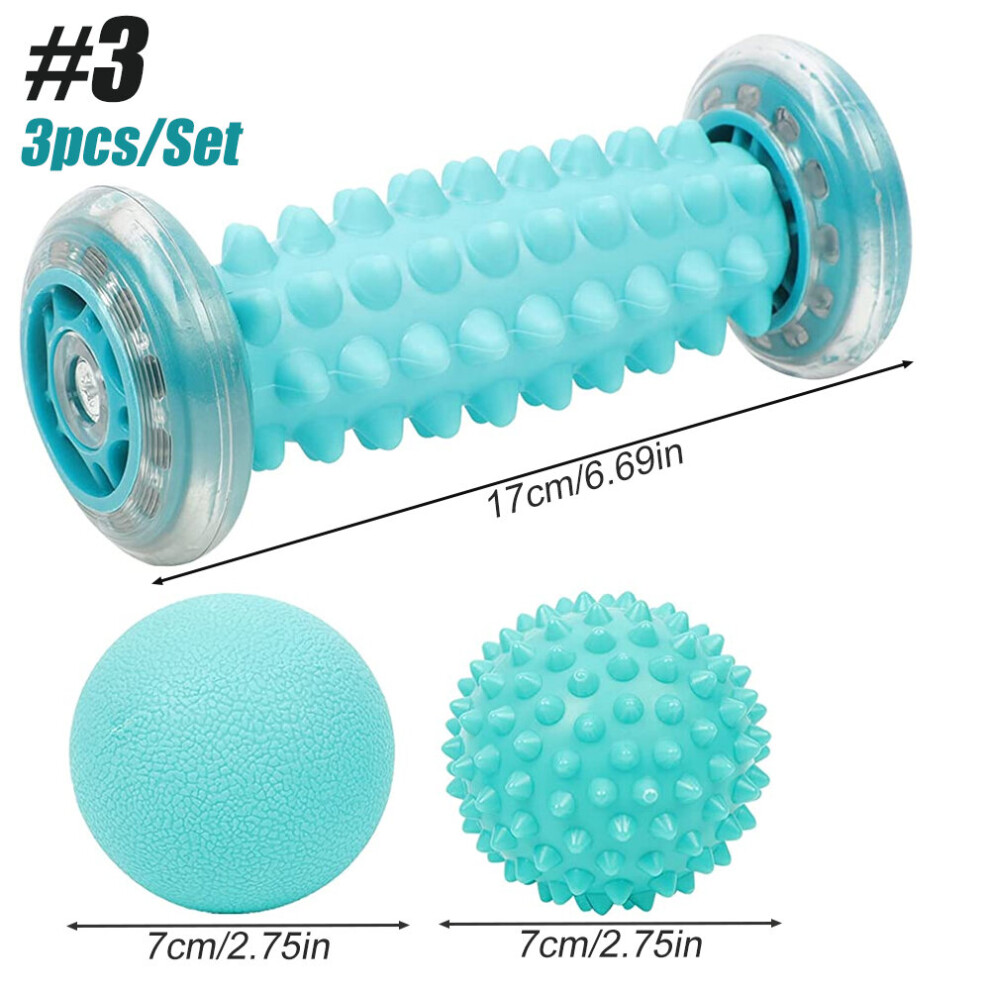 Dechoicelife (A-Set 3) Foot Massager Foot Massage Roller Muscle Roller & Balls Set, Foot Massage Roller Foot Hedgehog Ball For Relief Muscle Soreness