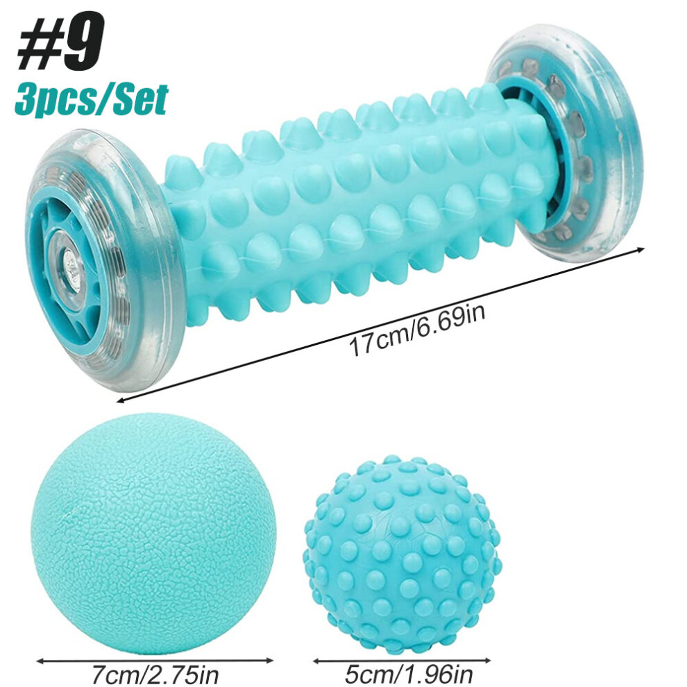 Dechoicelife (A-Set 9) Foot Massager Foot Massage Roller Muscle Roller & Balls Set, Foot Massage Roller Foot Hedgehog Ball For Relief Muscle Soreness
