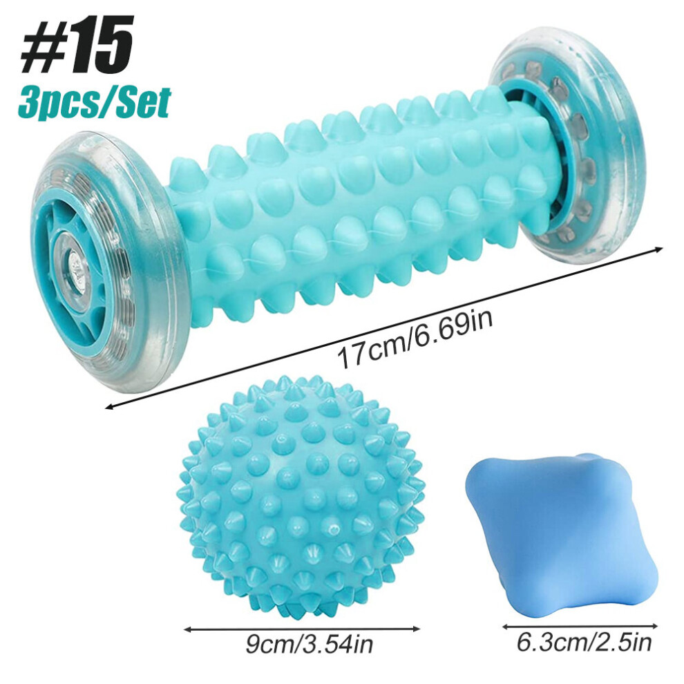 Dechoicelife (A-Set 15) Foot Massager Foot Massage Roller Muscle Roller & Balls Set, Foot Massage Roller Foot Hedgehog Ball For Relief Muscle Soreness