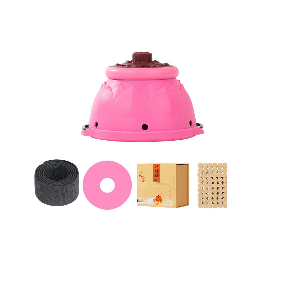 Dechoicelife (A-Set1) New Palace Moxibustion Cans Set Breast Navel Smokeless Moxibustion Box Body Massage Moxa Therapy Device Warm Women Health Care