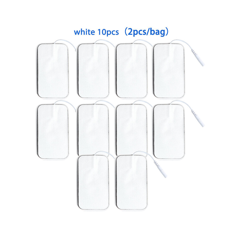 (a-10pcs 5x9cm white) 10pcs Nerve Stimulator Silicone Gel For Tens Acupuncture Physiotherapy Machine Digital Therapy Machine Massage Sticker-image-OPC-PC9NVXN-NEW