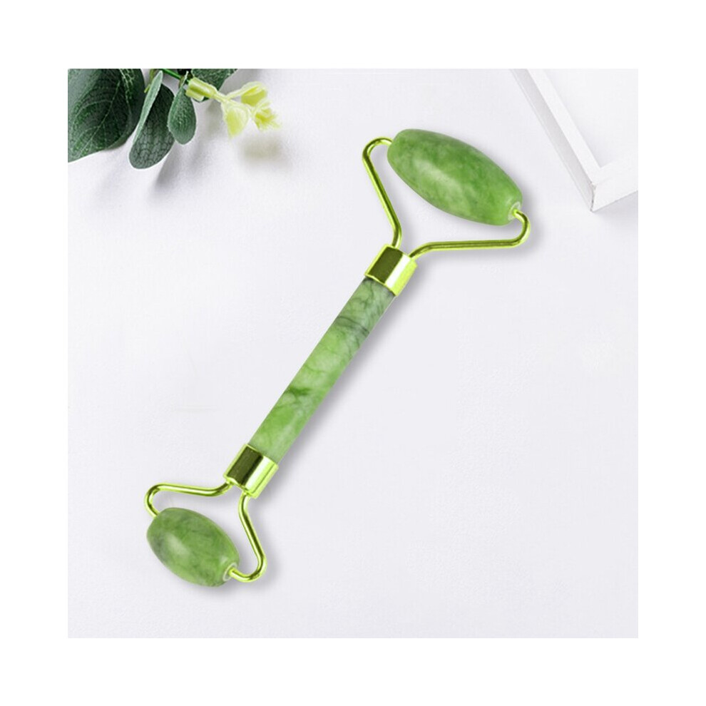 Dechoicelife (A-Round) Natural Face Massager Guasha Jade Roller Scraper Board Facial Skin Care Tools Roller Massage Beauty Slimming Facial Skin Care