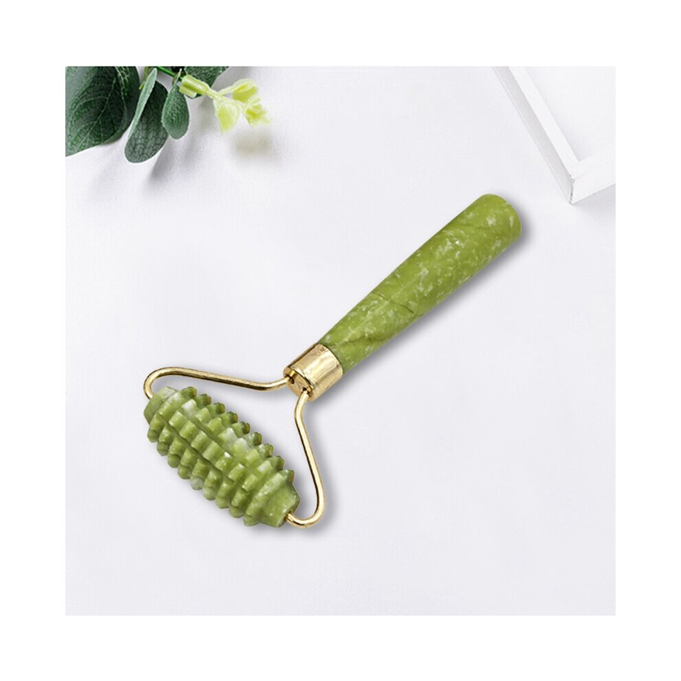 Dechoicelife (A-Pointed) Natural Face Massager Guasha Jade Roller Scraper Board Facial Skin Care Tools Roller Massage Beauty Slimming Facial Skin Care
