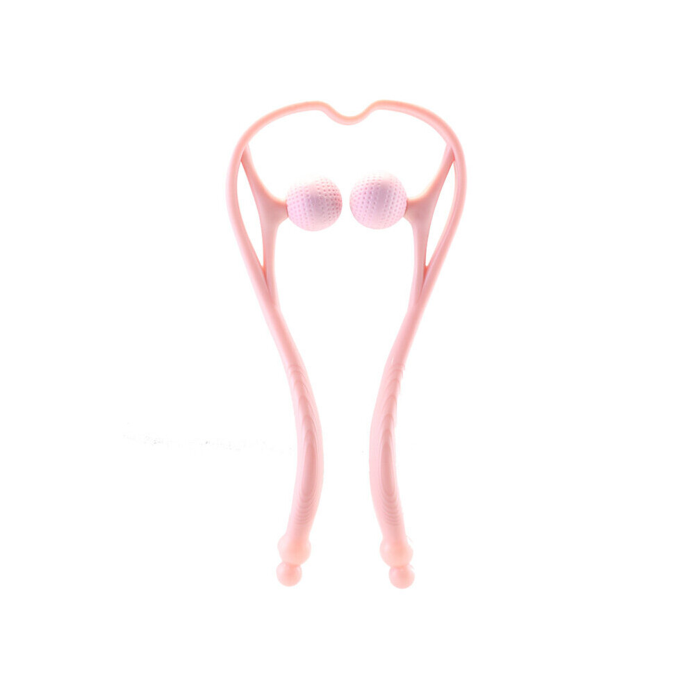 Dechoicelife (A-Pink) Handheld Neck Massager,Point Occipital Massage Stick Tool For Self Muscle Deep Tissue Massage,Relaxation,Tension Relief