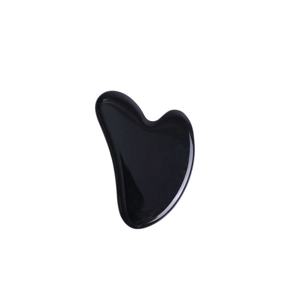 Dechoicelife Black (A-Gua Sha A) Natural Obsidian Face Massager Gouache Scraper Gua Sha Massage Tool Set Jade Roller Gouache For Face Jade Massage Roller