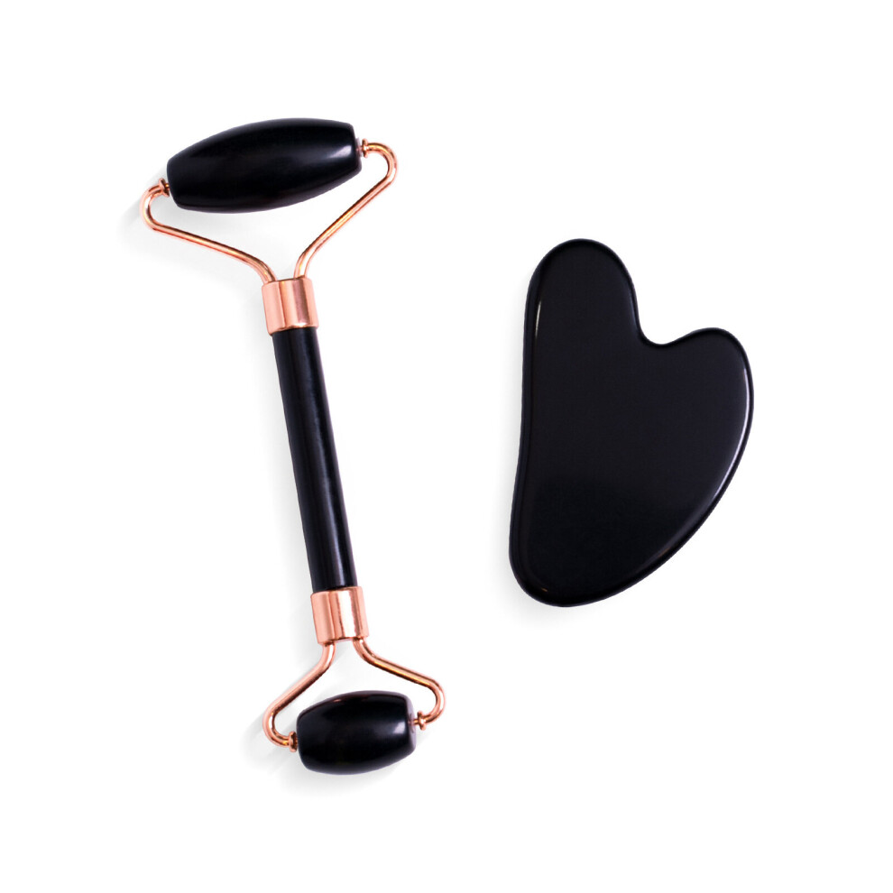 Dechoicelife Black (A-) Guasha High Quality With Box Natural Stone Scraping Roller Massage Relaxes Muscle Tightens Contours Spa Facial Beauty Care Tools