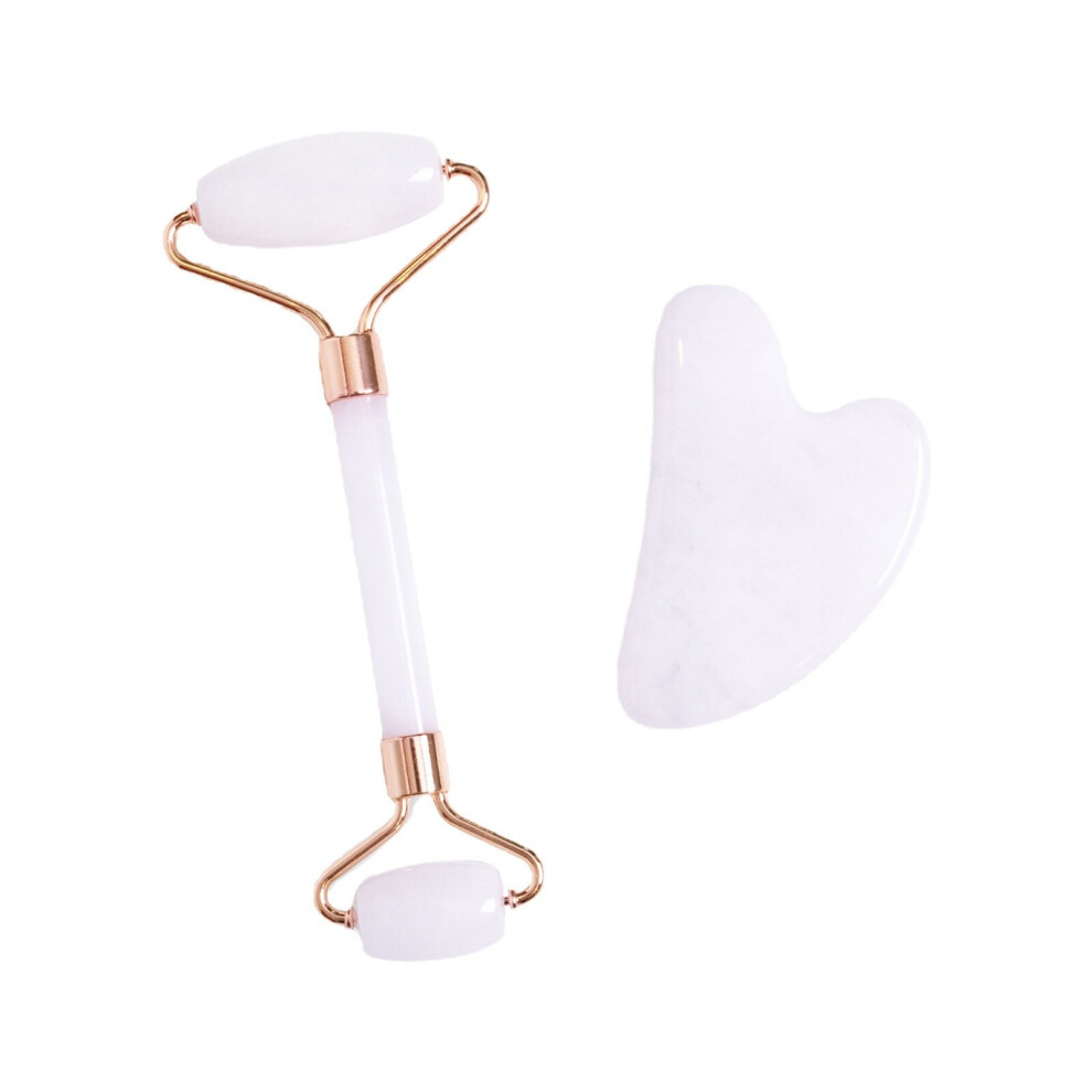 Dechoicelife White (A-) Guasha High Quality With Box Natural Stone Scraping Roller Massage Relaxes Muscle Tightens Contours Spa Facial Beauty Care Tools