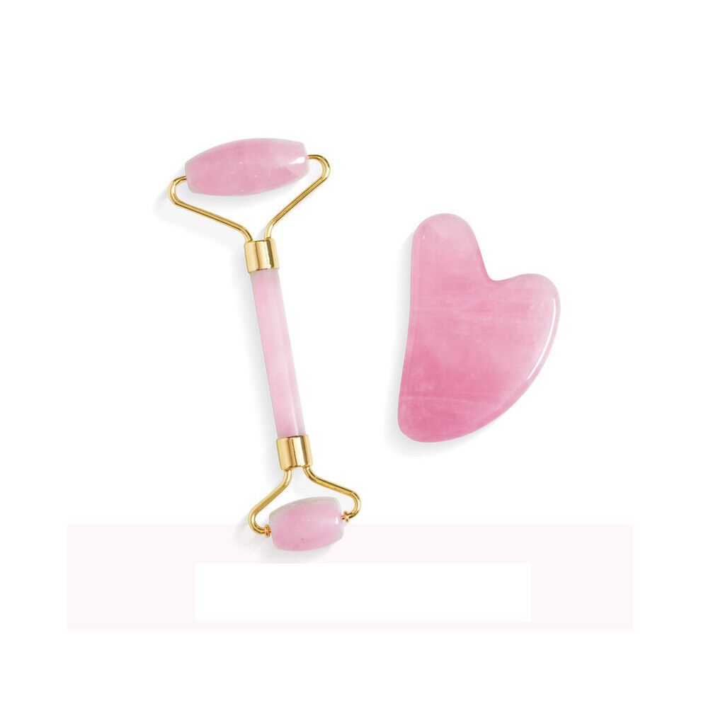 Dechoicelife Pink (A-) Guasha High Quality With Box Natural Stone Scraping Roller Massage Relaxes Muscle Tightens Contours Spa Facial Beauty Care Tools